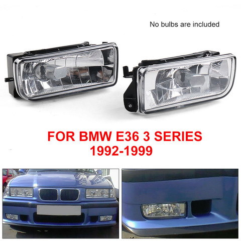 For BMW 92-98 E36 3 Series 2/4d Replacement Fog Lights Lamps Crystal Clear Lens Without Blubs ► Photo 1/6