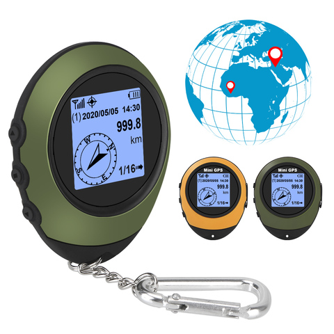 Mini GPS Navigation Satellite GPS Positioner Handheld With Buckle Compass For Outdoor Sport Travel Hiking ► Photo 1/6