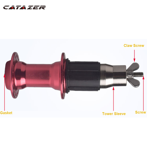 Catazer Stainless Steel Bicycle Hub Cassette Body Disassembly Tool With Sleeve Mountain Bike Road Bicycle Hub Remover Repair ► Photo 1/6