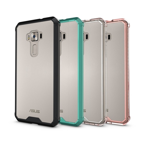 Hot Hybrid Shockproof Cover Air Cushion Frame Case With Crystal Clear Hard Back Shell Coque Mask For Asus Zenfone 3 ZE552KL 5.5