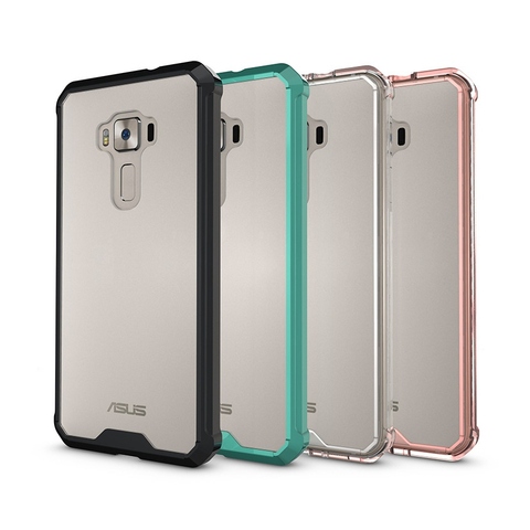 Hot Hybrid Shockproof Cover Air Cushion Frame Case With Crystal Clear Hard Back Shell Coque Mask For Asus Zenfone 3 ZE552KL 5.5