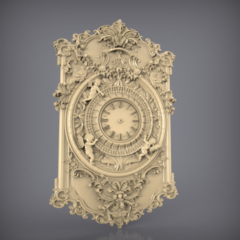 3d STL Model Relief for CNC Router 3D Printer Artcam Aspire Clock  _73 ► Photo 1/1