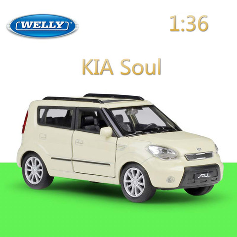 WELLY Diecast 1:36 Pull Back KIA Soul Classic High Simulation Model Car Vehicle Alloy Car Metal Toy Car For Kids Gift Collection ► Photo 1/5