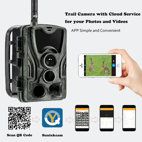 Free APP Cloud Service 4G Trail Camera Wildlife Hunting Surveillance Cellular Mobile Wireless Cameras HC801LTE 16MP 0.3S Trigger ► Photo 1/6