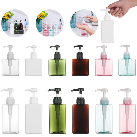 100-250ml Plastic Square Clear Bottle Liquid Soap Whipped Mousse Points Bottling Shampoo Lotion Shower Gel Pump Bottle ► Photo 1/6