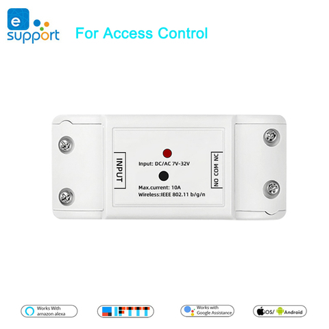 eWeLink wifi switch DC 5V 12v 24v 32v Inching/Self-Locking wireless Relay  Smart home Automation door access remote control ► Photo 1/6