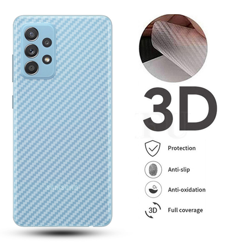 5Pcs 3D Back Carbon Fiber Film For Samsung Galaxy A51 A71 A41 A31 A72 A52 Cover Guard  Screen Protector Galaxy A50 A70 M31 M51 ► Photo 1/6