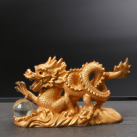 Resin Color Change Dragon Tea Accessories Household Office Tea Pet Decoration Toy ► Photo 1/4