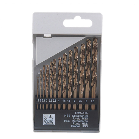 HSS 5% Cobalt Drill Bits Set 1.5-6.5mm Spiral Drill Bits For Drilling Stainless Steel Drill Bits For Metal for Electric Drill ► Photo 1/5