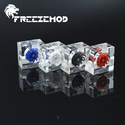 FREEZEMOD 3 Way Cube Flow Indicator Square Liquid Flow Meter Tachometer Observing Water Cooler For Water Flow Monitering Modding ► Photo 1/5