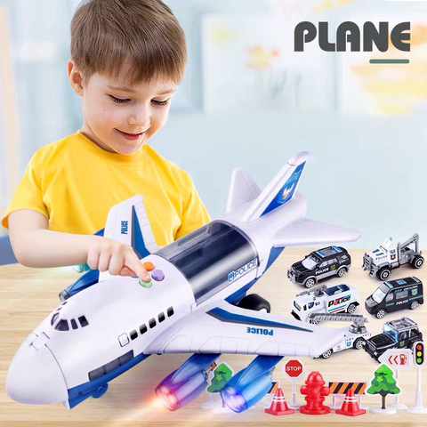 Toy Aircraft Music Story Simulation Track Inertia Children'S Toy Aircraft Large Size Passenger Plane Kids Airliner Toy Car ► Photo 1/6