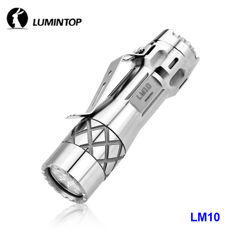 Lumintop LM10 10th Anniversary Titanium Alloy EDC Flashlight 2800 Lumens 18650 Cree Nichia Luminus LED Camping Torch Lantern ► Photo 1/6