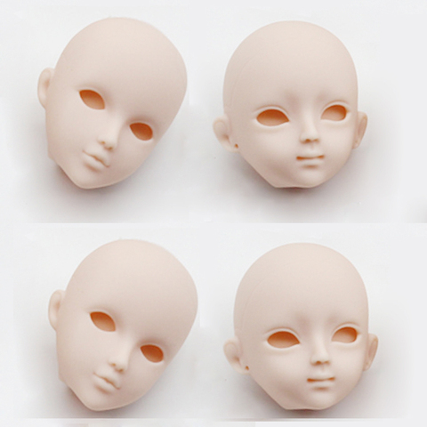 4pcs/lot Soft DIY Plastic Makeup Doll Heads for 1/6 BJD High Quality as for 29cm Doll's Practicing for Makeup Head with Eye ► Photo 1/6