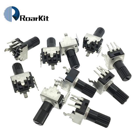 100PCS/LOT RV09 Vertical Adjustable Potentiometer 1K 2K 5k 10K 20K 50K 100K 1M 0932 9 Type 3pin Seal Potentiometer ► Photo 1/6