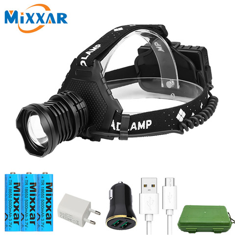 zk20 Powerful/LED/Bike Headlight/Headlamp/Torch 18650 Battery for Hunting/Fishing/Camping Lantern LED Rechargeable Waterproof ► Photo 1/6