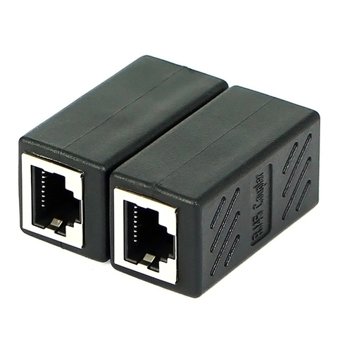 Female to Female Network LAN Connector Adapter Coupler Extender RJ45 Ethernet Cable Extension Converter ► Photo 1/1