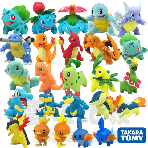 Pokemon Doll Toys Pocket Monster Genuine TAKARA TOMY MC Squirtle Ivysaur Charmander Blastoise Charmeleon Blaziken Action Figure ► Photo 1/6