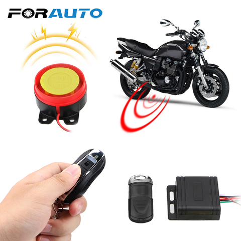 FORAUTO Motorcycle Bike Smart Alarm 12V Security Alarm System Remote Control Automatically Anti-theft Car Styling Car Keyring ► Photo 1/6