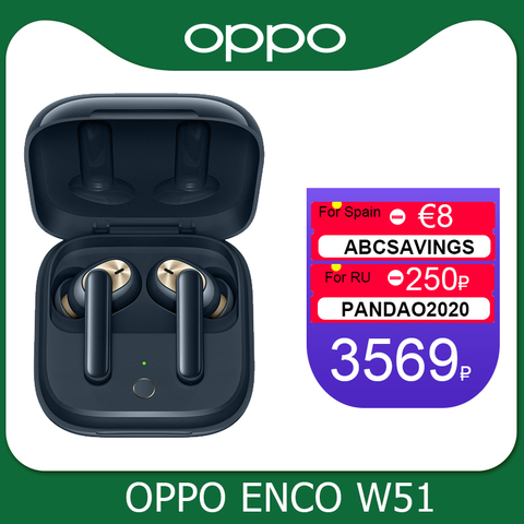 OPPO Enco W51/ W31 TWS Earphone Bluetooth 5.0 Wireless Earphones For Reno 4 SE Pro 3 Find X2 Pro ACE 2 ► Photo 1/6