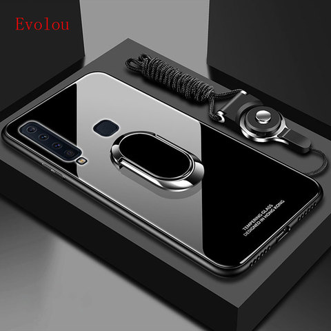 Stand Ring Magnet Cover For Samsung Galaxy A8S A6S A730 A750 A6 A7 A9 A8 Plus 2022 Case Hard Tempered Glass Protective Back Case ► Photo 1/6