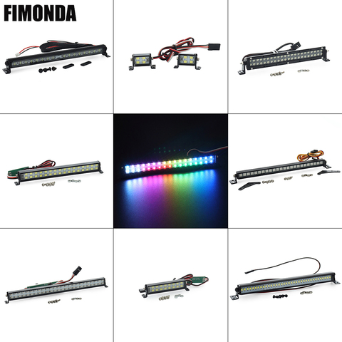 RC Car Roof LED Light Bar White/Coloured Lights Adjustable Mode for 1/10 Crawler Axial SCX10 Wraith Capra Traxxas TRX4 TRX6 CC01 ► Photo 1/6