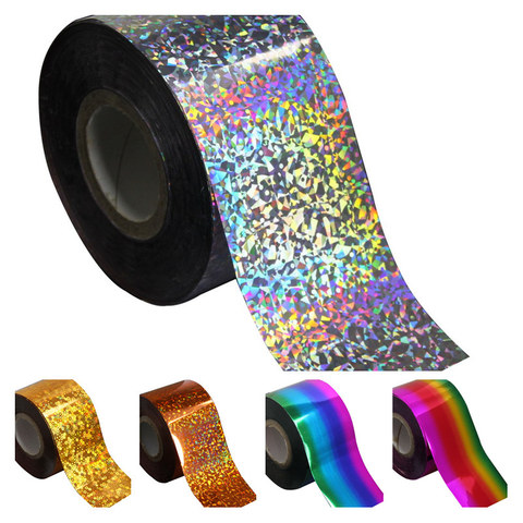 1 roll Fantasy Starry Holo Nail Foils Glitter Transfer Stickers Nail Art Transfer Sticker Paper 120m * 4cm ► Photo 1/6