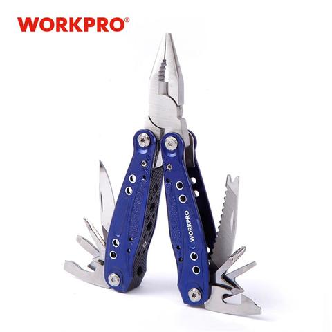 WORKPRO 15-in-1 multitool Camping Tools Aluminum Multi pliers Folding Pliers Outdoor Survival Tools ► Photo 1/6