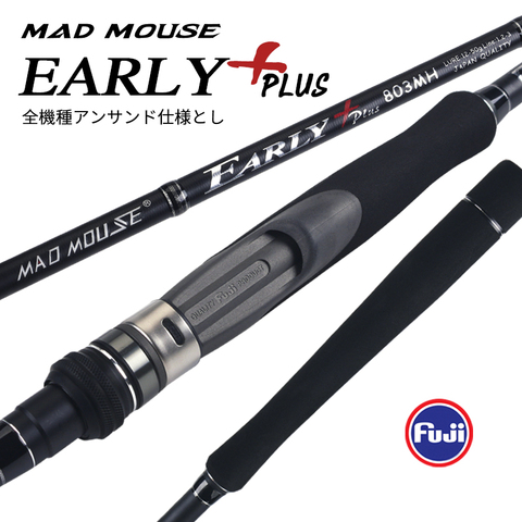 MADMOUSE Early Plus MH Japan Quality Spinning Fishing Rod Fuji Parts Lure 12-50g PE 1.2-3 Shore Jigging Rod for Seabass Fishing ► Photo 1/6