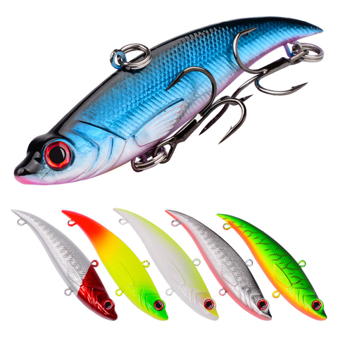 1pcs/winter Ice fishing lifelike vib Sequin hard bait7.6cm/13g Artificial3D eyes Wobbler Crank lure rotation jig Pesca fish bait ► Photo 1/6