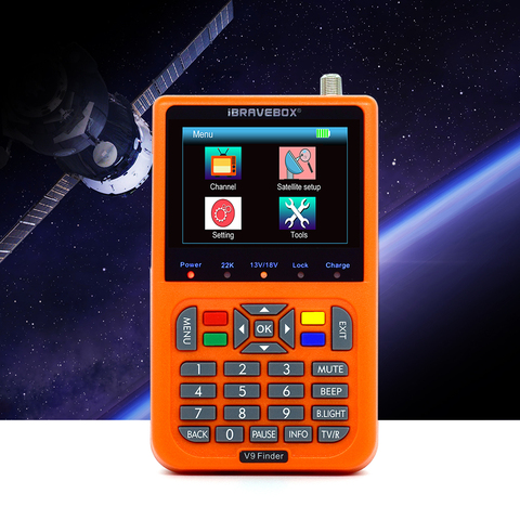 Poratable EU/US V9 Digital Satellite Signal Finder localizador de satelite finder With 3.5 inch LCD  Display Satellite Finder ► Photo 1/6