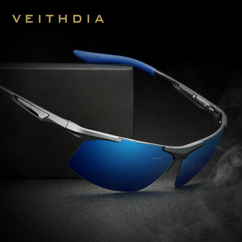 VEITHDIA Aluminum Magnesium Men's  Sunglasses Polarized Men Coating Mirror Glasses oculos Male Eyewear Accessories For Men 6562 ► Photo 1/6