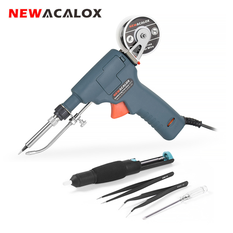 NEWACALOX 60W EU/US Plug Automatic Send Tin Gun 110V/220V Adjustable Temperature Handheld Soldering Iron Welding Repair Tool ► Photo 1/6