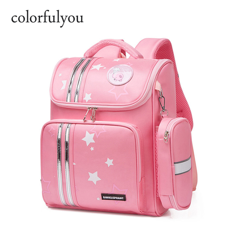 2022 NEW school bag for girls children orthopedic backpack kids cartoon print Nylon waterproof book bag primary 1-3 grade ► Photo 1/6