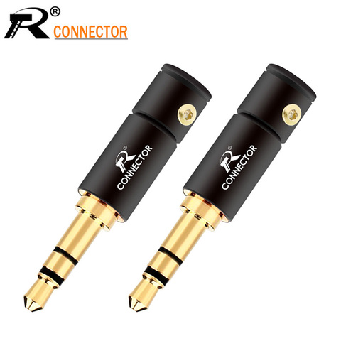 Jack 3.5mm Audio Plug 3 Pole Gold-plated Earphone Connector with Aluminum tube&Screw locks welding free  packing ► Photo 1/1