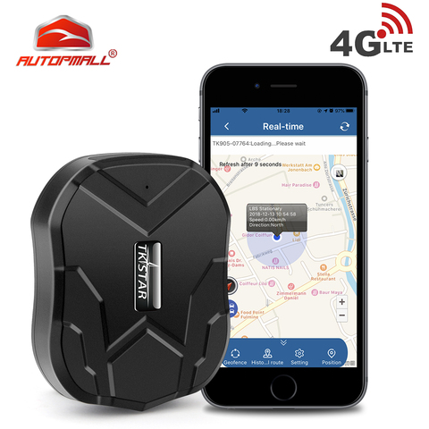 AUTOPMALL Car GPS Tracker 4G TKSTAR TK905 5000mAh Voice Monitor Magnetico 3G 4G GPS Tracker Car Waterproof Shake Alarm Free APP ► Photo 1/6