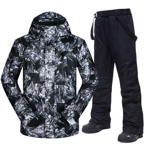 Men's Winter Coat Pants Jacket Waterproof Ski Suit snowboard Sports Clothing Hot