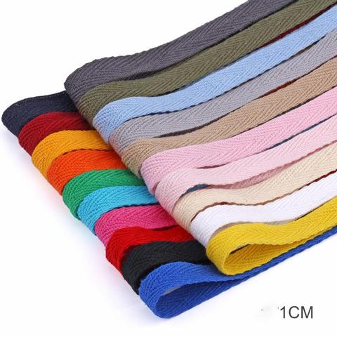 DIY New colourful 10mm chevron cotton Polyester ribbon webbing herring bonebinding tape lace trimming for packing accessories 3M ► Photo 1/6