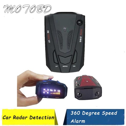 New 2022 Car Radar Laser Speed Alarm Camera Detector 16 For Band 360 Degree Detection Car-Detector V7 ► Photo 1/6