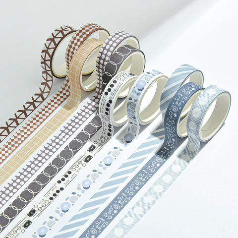 5pcs/set 10mmx2m Fashion Series Cute Washi Tape Set Stickers Stationery Masking Tape Stationery Sticker DIY Journal Supplies ► Photo 1/5