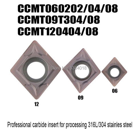 CCMT120408 CCMT09T304 CCMT060204 cnc machine cutter carbide inserts Turning tool latte turning blade Stainless steel processing ► Photo 1/5