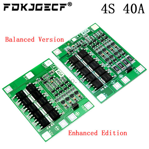 4S 40A Li-ion Lithium Battery 18650 Charger PCB BMS Protection Board with Balance For Drill Motor 14.8V 16.8V Lipo Cell Module ► Photo 1/4