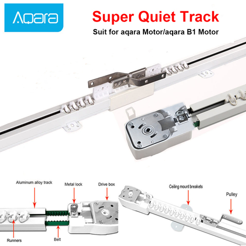 Super Silent Electric Curtain Track Customizable For Aqara Curtain Motor,Aqara Smart Home Automatic Curtain Rail Control System ► Photo 1/6