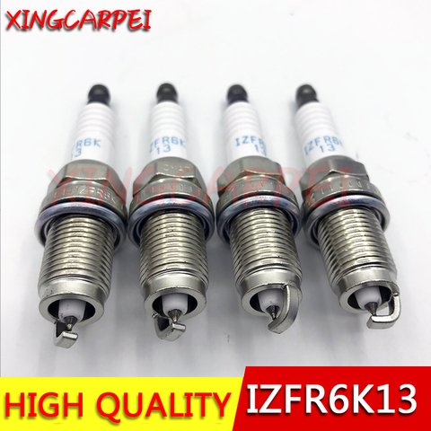 4pcs IZFR6K13 6774 Iridium Platinum Spark Plug Fit For Honda 08-12 Laser Spark Plugs For 6401 5304 IZFR6K13 SKJ20DR-M13 ► Photo 1/5