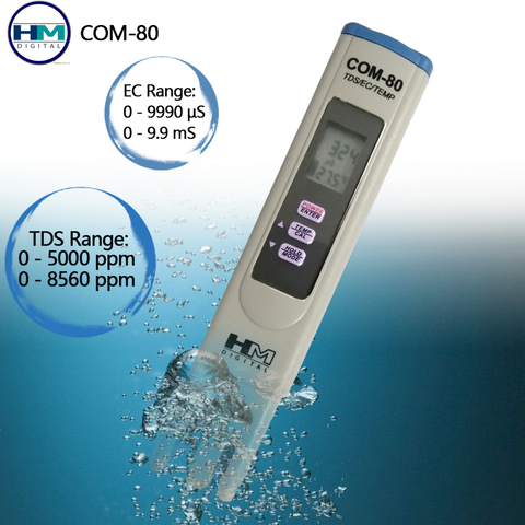 HM COM-80 Digital TDS Meter EC Tester 3 in 1 TDS Temp EC Testers Water Quality Monitor Water Purity Measure for Pool 20%OFF ► Photo 1/6