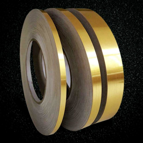 50M/Roll Gold Silver Self Adhesive Tile Sticker Gap Sealing Foil Tape  Waterproof Foil Strip Wall Sticker Floor Line Decals Home Decor