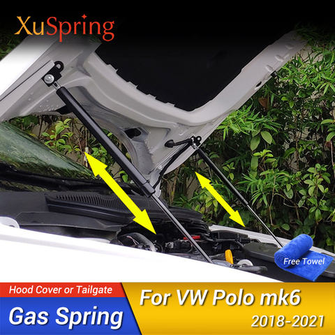 For VW Polo 2022 MK6 Refit Bonnet Hood Cover Gas Spring Shock Lift Supporting Strut Bars Support Rod Car-styling ► Photo 1/4