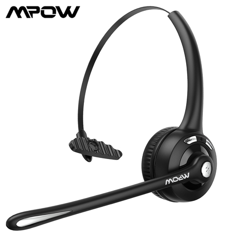 Mpow BH453 Office Bluetooth 5.0 Wireless Headset with CVC 6.0 Noise Cancelling Mic & 16 Hours Talk time For Driver/Call Center ► Photo 1/6