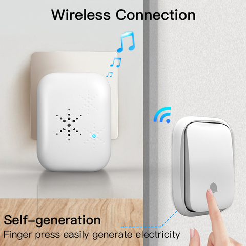 Self Powered Waterproof Wireless Doorbell Smart Home Without Battery Doorbell With Ringtone 150M Remote Receiver ► Photo 1/6