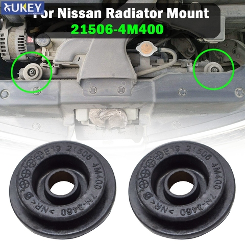 1 Pair For Nissan X-Trail T30 T31 T32 Rogue S35 Mount Rubber Radiator Bushing Mounting Bracket NSB-048 21506-4M400 ► Photo 1/6