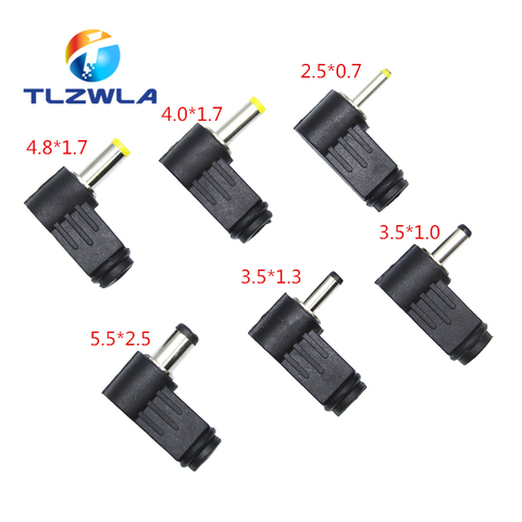 1Pcs DC plug 90 degree elbow 5.5*2.1mm DC power plug wiring assembly 5.5*2.5mm welding wire type 4.8x1.7mm 4.0x1.7mm 3.5x1.35mm ► Photo 1/6